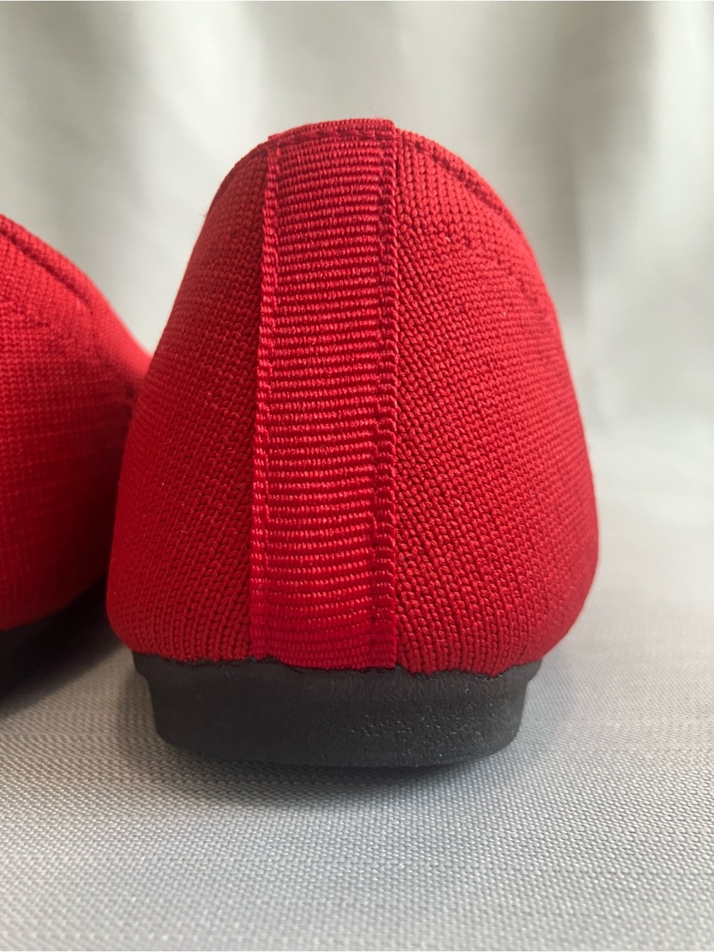 NWT Joe Fresh Red Knit Ballet Flats Size 7 | Lightweight Slip-On Shoes - Picture 6 of 11